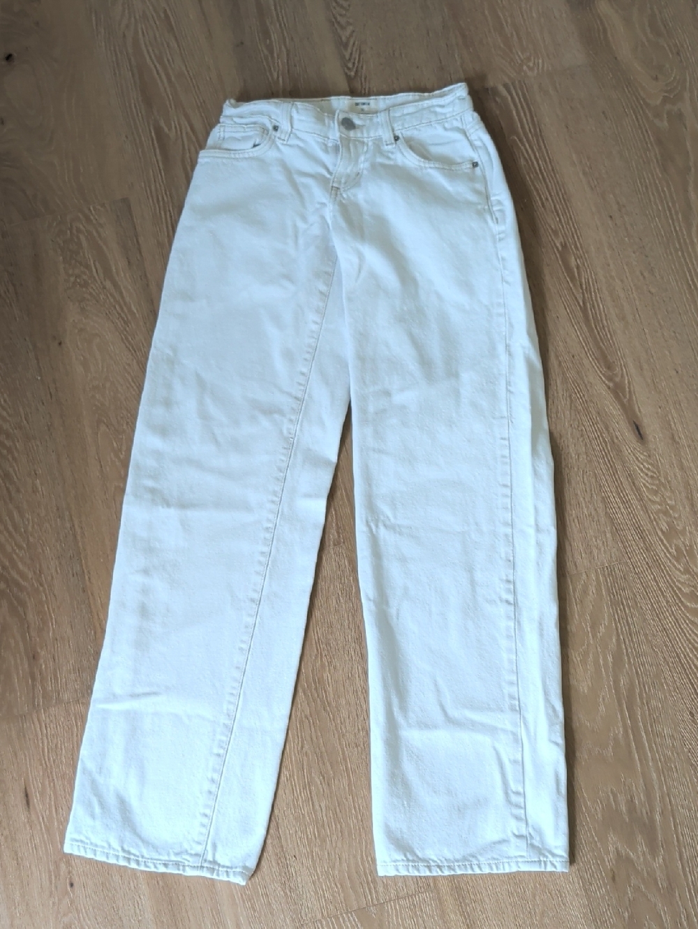 3XS White Cotton On Straight Leg Jeans (100% Cotton)- Run Small